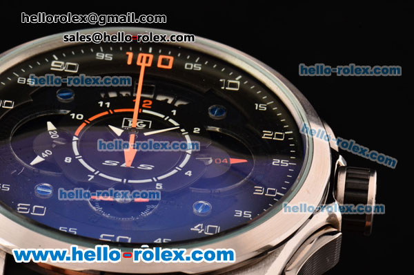 Tag Heuer SLR Chrono Miyota OS20 Quartz Steel Case with Black Dial Black Rubber Strap and Arabic Numeral Markers - Click Image to Close